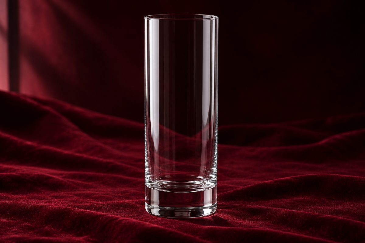 Tall 420ml collins highball tumbler for beverage service.