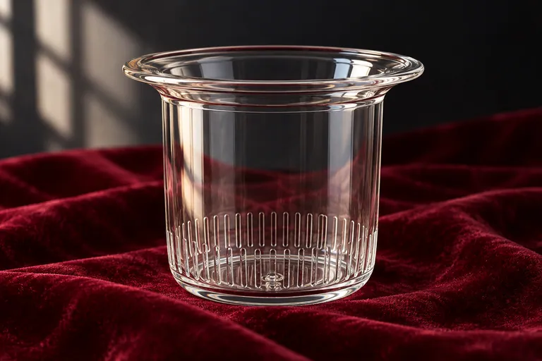 Precision glass infuser cylinder insert with micro-filtration slits.